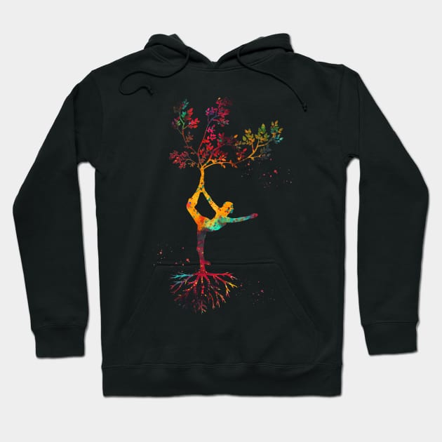 Yoga pose Hoodie by erzebeth